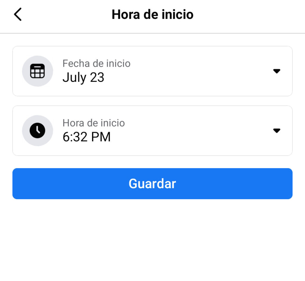 Hora de inicio - mm-messenger 