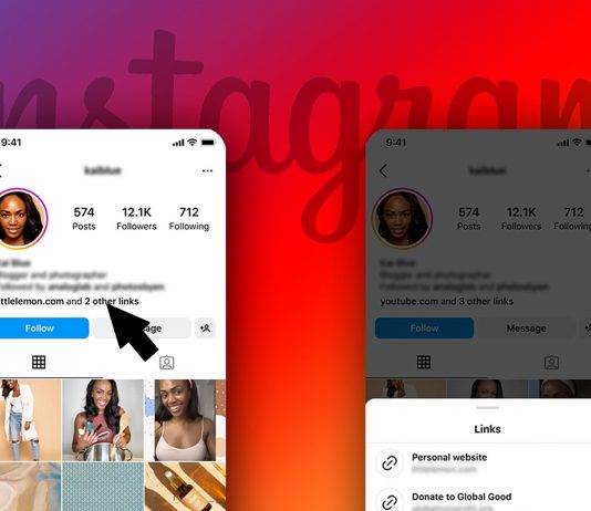 Enlaces en la bio de Instagram